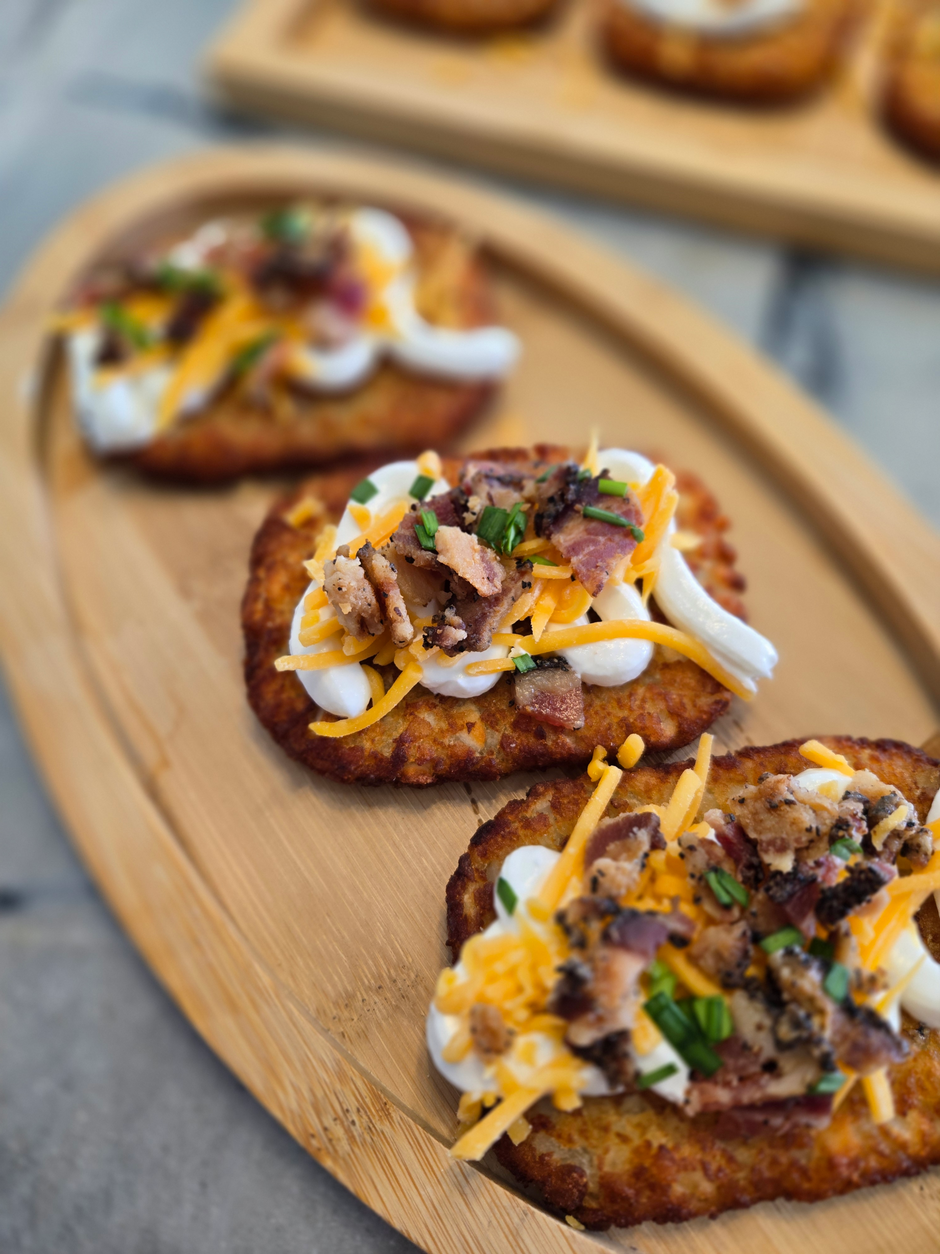 Cozy Game Day Snack: Loaded Baked Potato Hash Browns