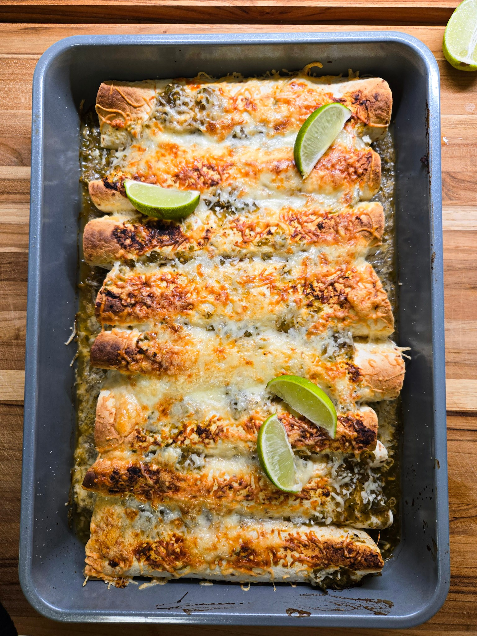 Salsa Verde Chicken Enchiladas